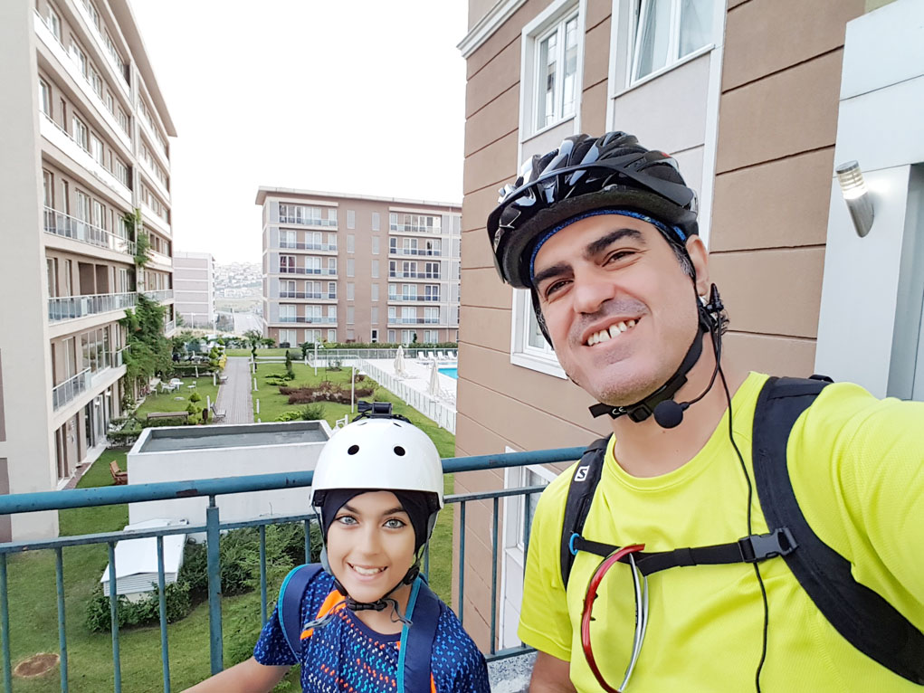 Baba oğul MTB turu için sabah erkenden yola çıkıyoruz